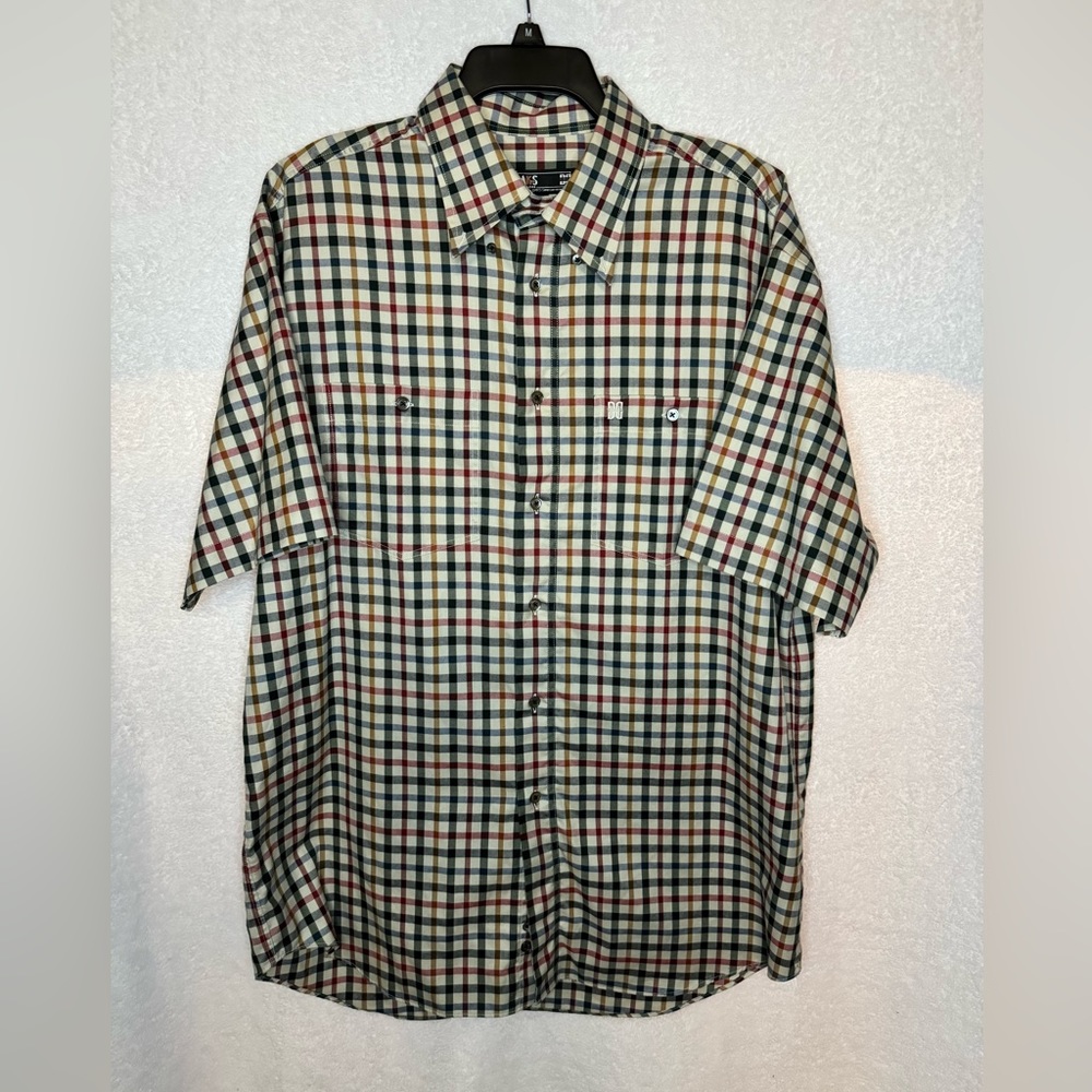 Daks London Check Shirt Button-Down Size XL